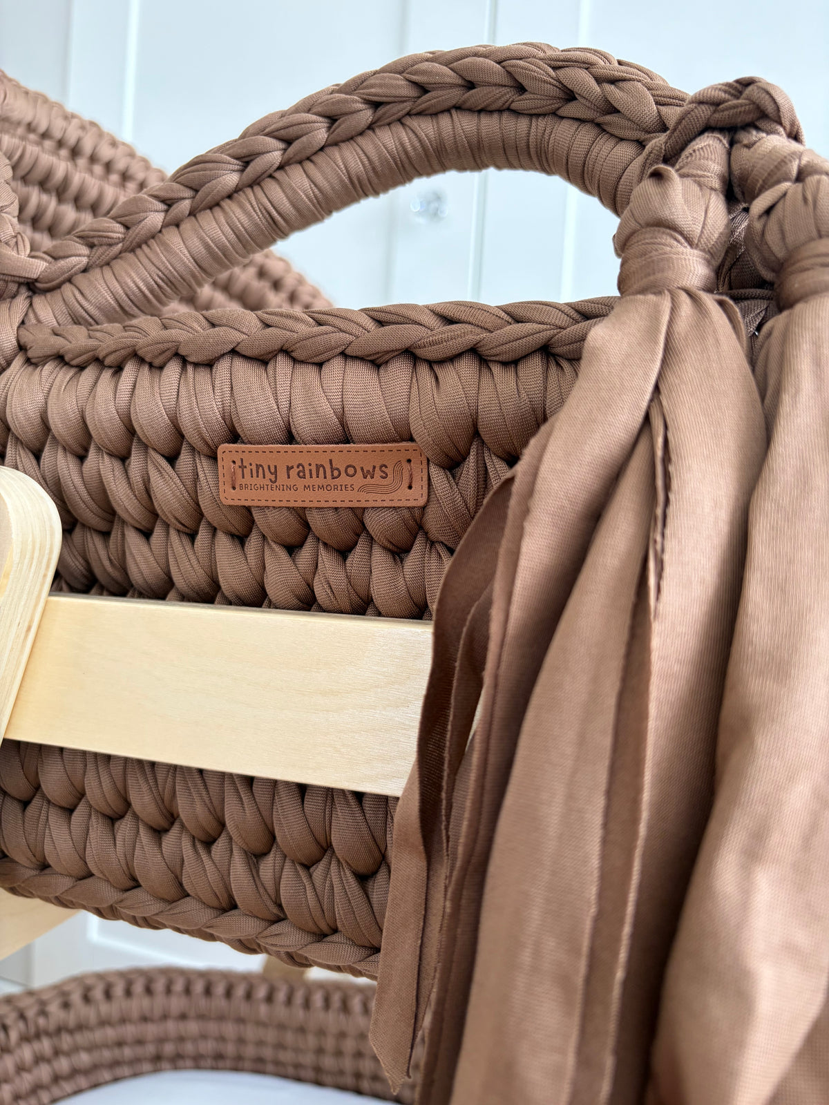 Luxury Chocolate Handcrafted 5 Piece Moses Basket Set