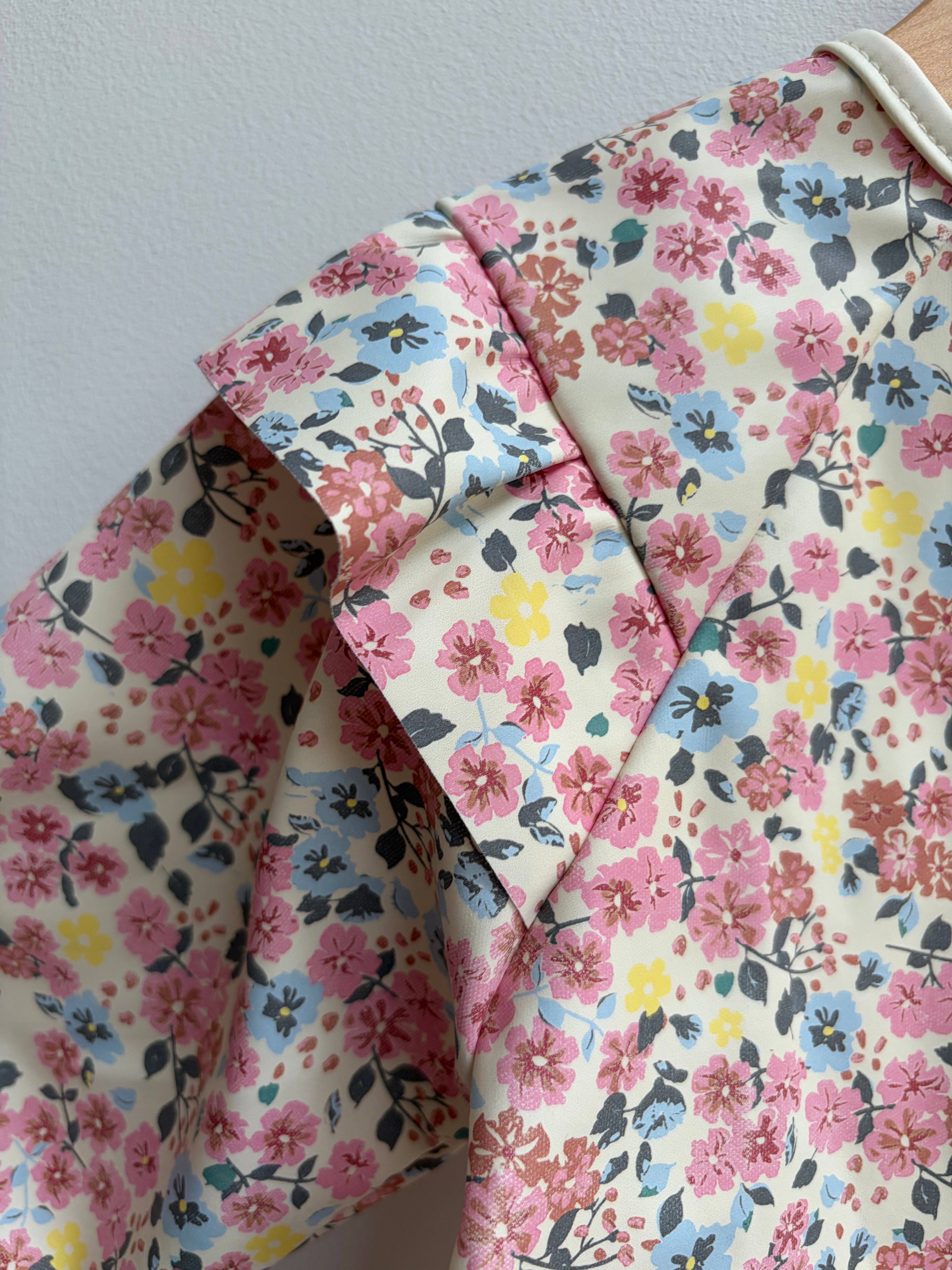 Floral Ruffles Coverall Bib