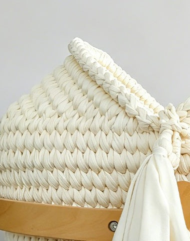 Luxury Cream Handcrafted 5 Piece Moses Basket Set