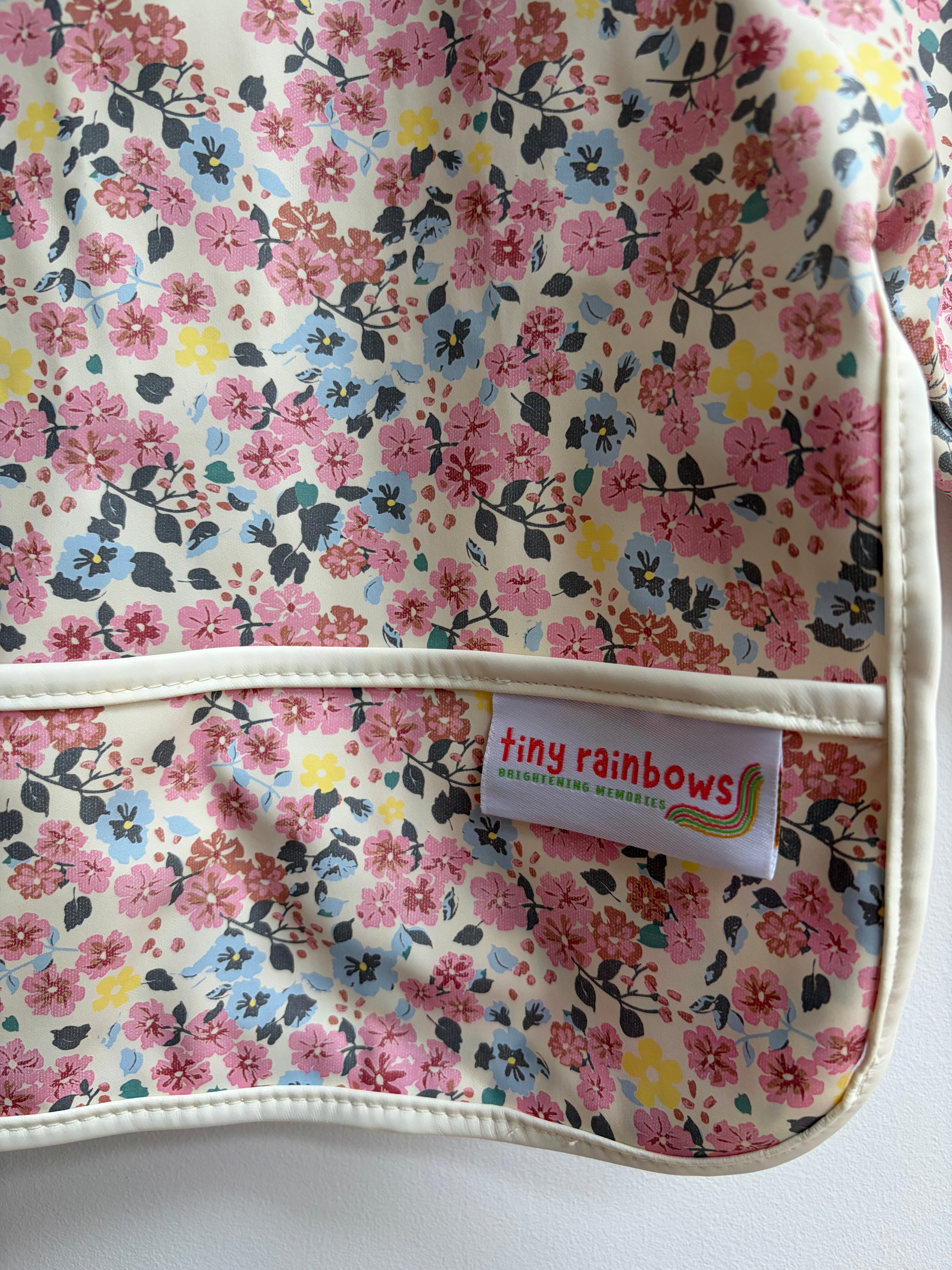 Floral Ruffles Coverall Bib