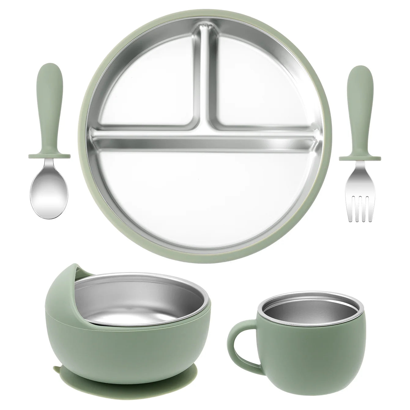 Stainless Steel Baby Feeding Set