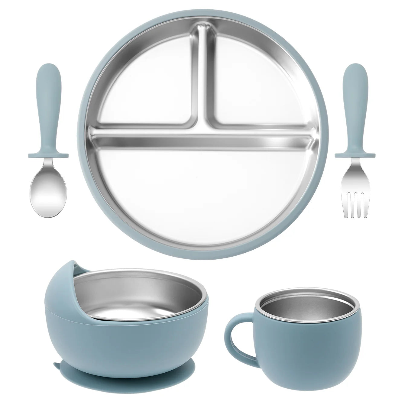 Stainless Steel Baby Feeding Set