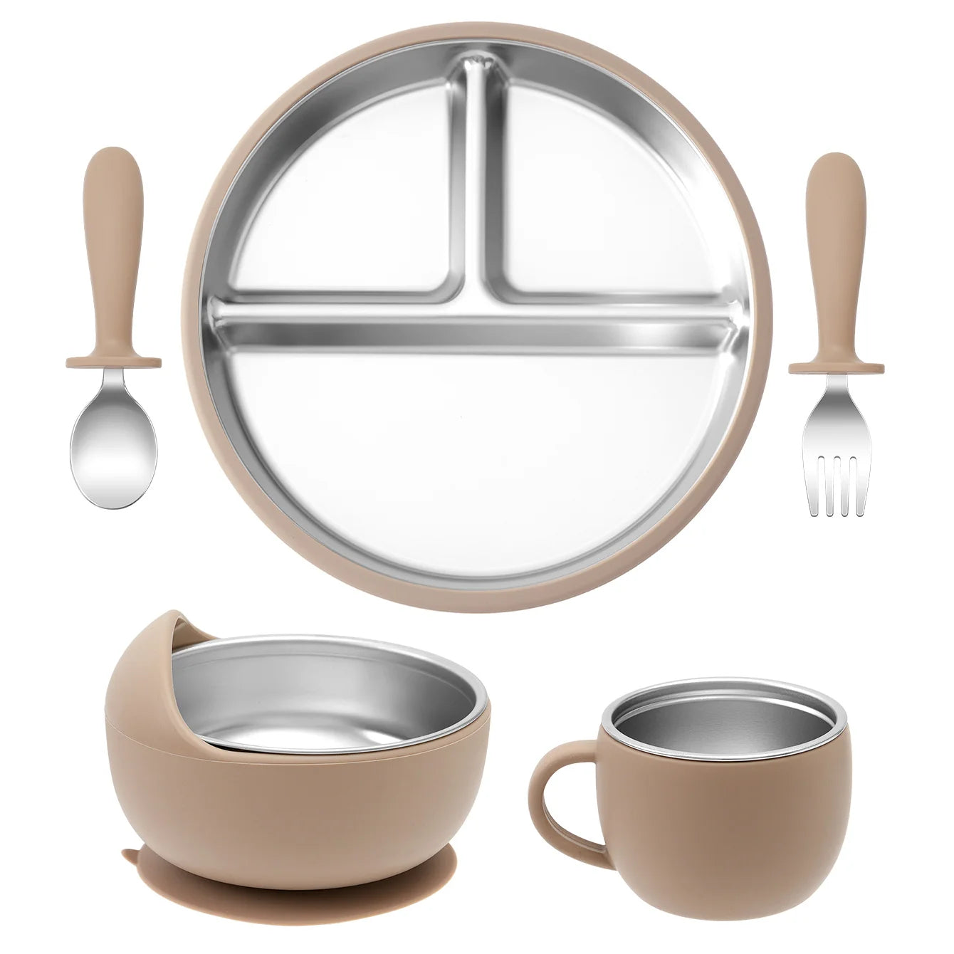 Stainless Steel Baby Feeding Set